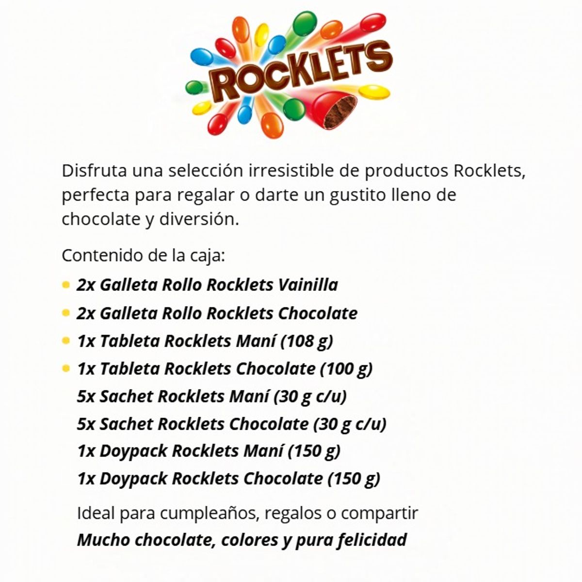 ARCOR - ARCOR CAJA ROCKLETS 1,4KG