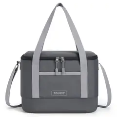 TOURIT - Bolso Cooler Térmico Daily 16 latas 12L Impermeable Gris Oscuro