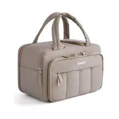 TOURIT - Lonchera Térmica Puffy 8.5L Hielo Reusable Marrón