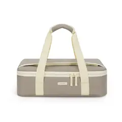 TOURIT - Bolsa Térmica Comida 23x33cm Impermeable Camel