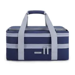 TOURIT - Bolsa Térmica Doble Comida 23x33cm Impermeable Azul