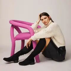 CALL IT SPRING - Bota Larga Mujer Negro
