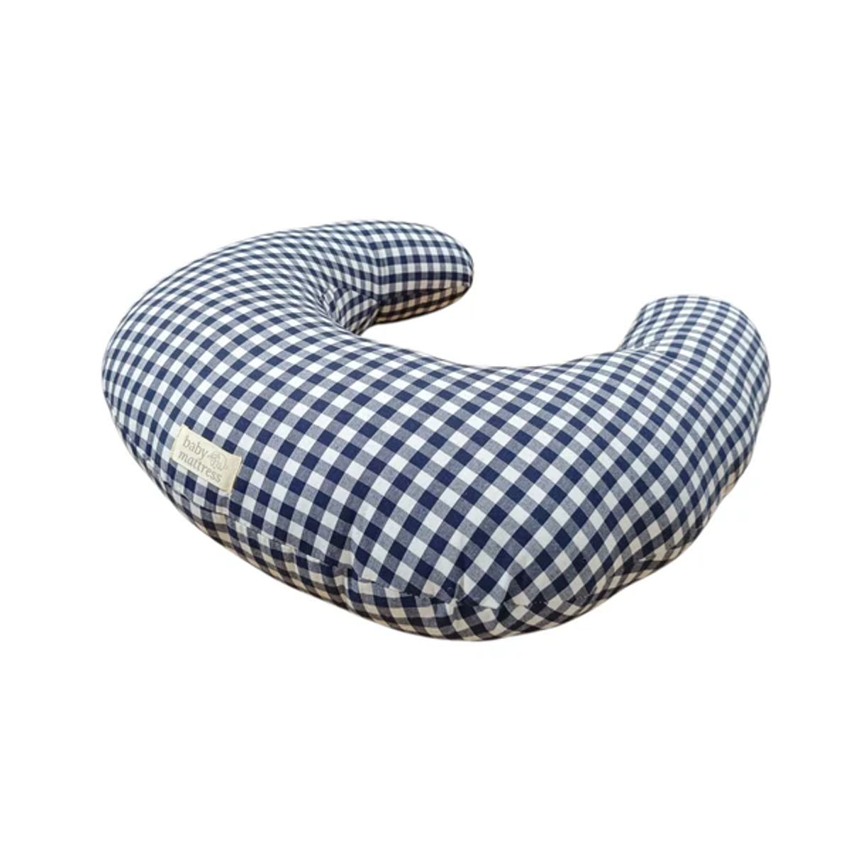 BABY MATTRESS - Cojín de Lactancia y Juego - Vichy Azul - Baby Mattress