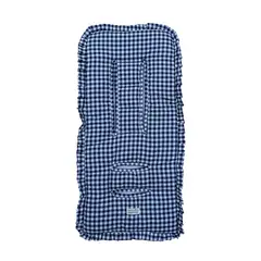 BABY MATTRESS - Protector Acolchado para Coche - Vichy Azul Marino -