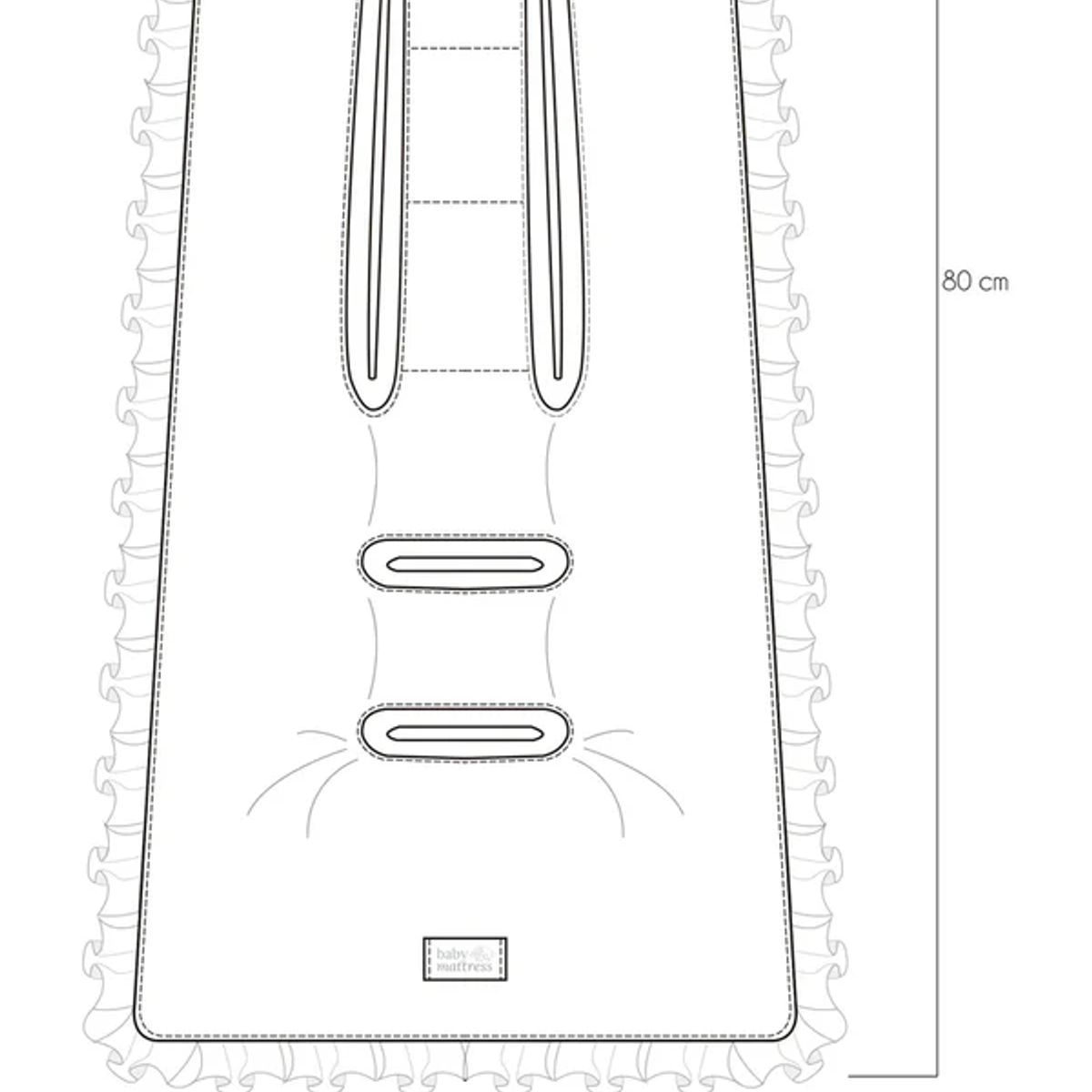 BABY MATTRESS - Protector Acolchado para Coche - Rosa Nude - Baby Mattress