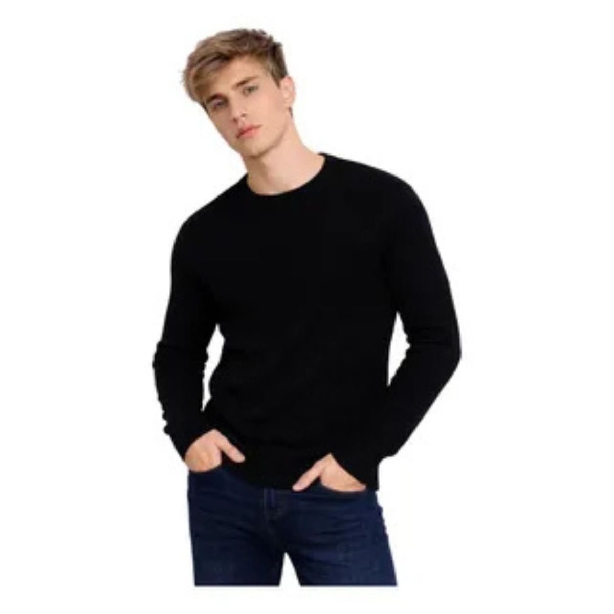 LOOK SHOP - Sweater Hombre Cuello Redondo. Pullover Hilo 7255