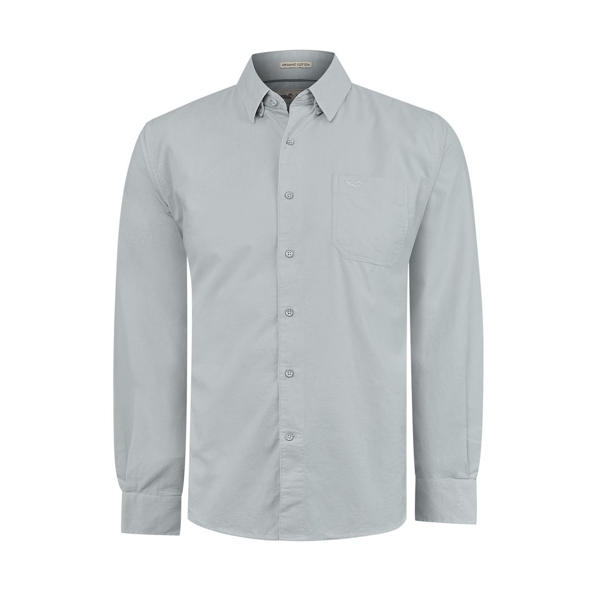 ROCKFORD - Camisa Algodón Orgánico Hombre Corduroy Gris claro ROCKFORD