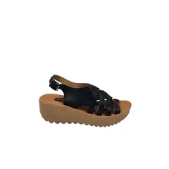 HERIEL - Sandalia Negra Plataforma