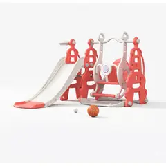 JUGUETERIA ESTELAR - Centro de Juegos 3 en 1: Resbalín, Columpio y Básquetbol