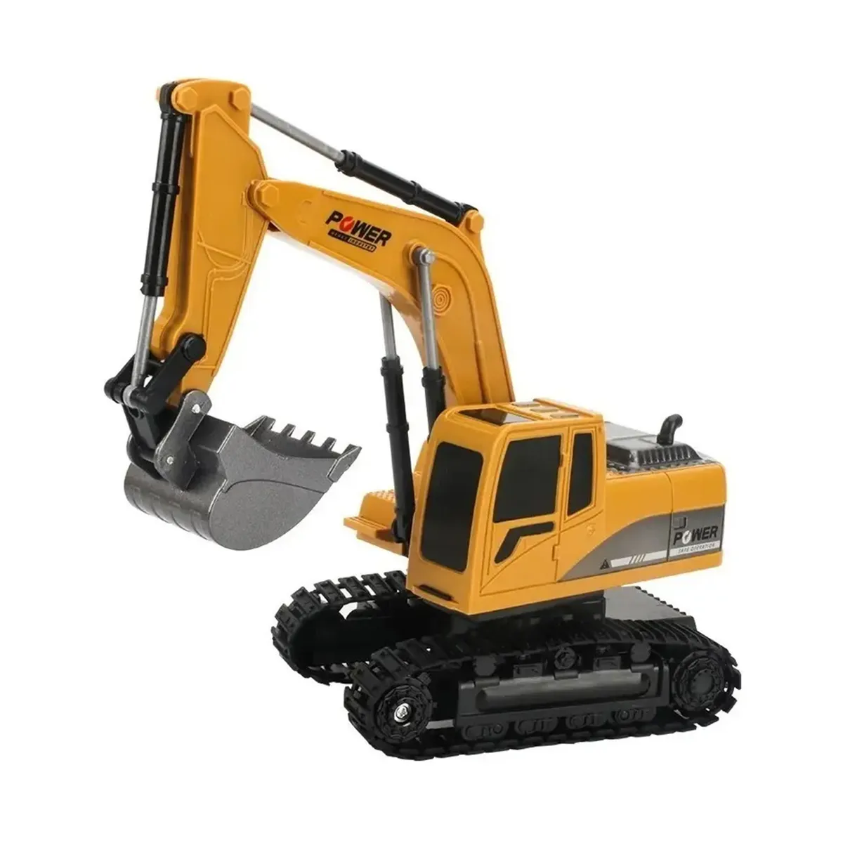 GENERICO - Retroexcavadora Rc Control Remoto 1:24 Juguete 6 Canales Color Amarillo