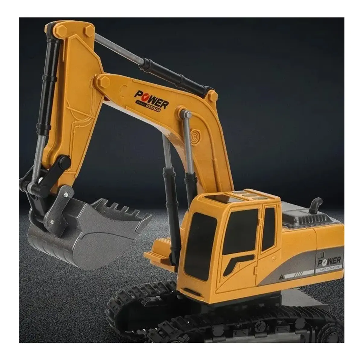 GENERICO - Retroexcavadora Rc Control Remoto 1:24 Juguete 6 Canales Color Amarillo