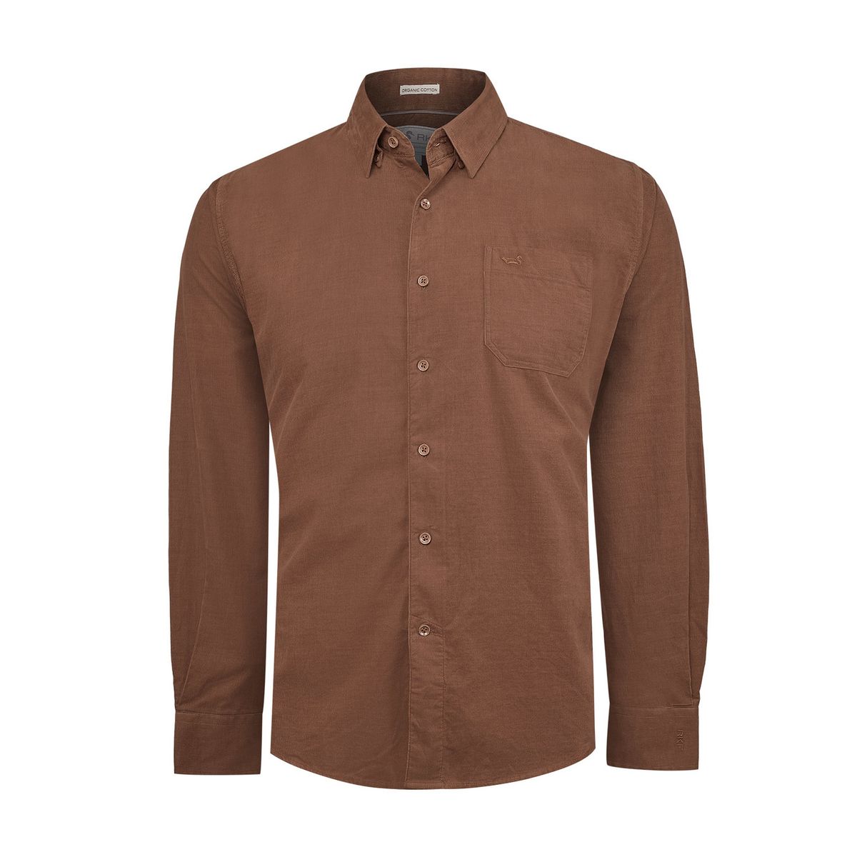 ROCKFORD - Camisa Algodón Orgánico Hombre Corduroy Marrón ROCKFORD