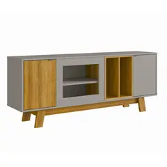 BE DESIGN - Rack de TV 65 Estilo Nórdico Robusto Gris Miel