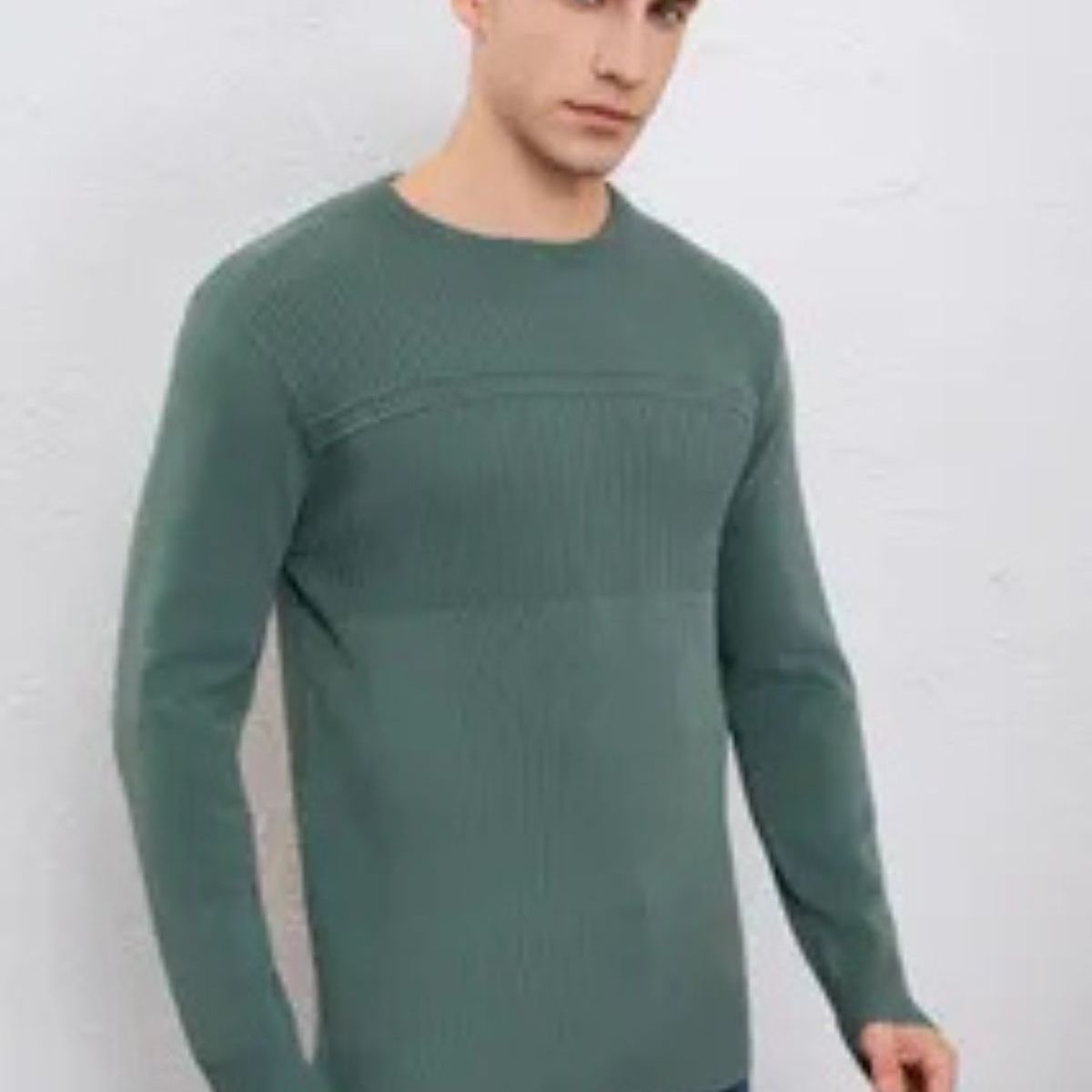 LOOK SHOP - Sweater Hombre Cuello Redondo. Pullover Hilo 7255