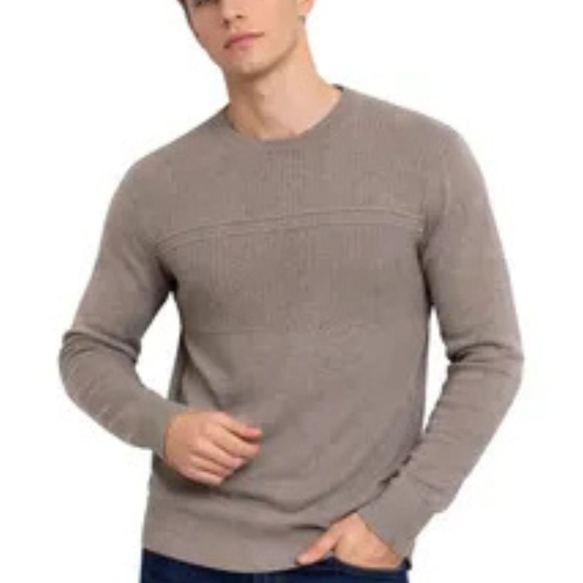 LOOK SHOP - Sweater Hombre Cuello Redondo. Pullover Hilo 7255