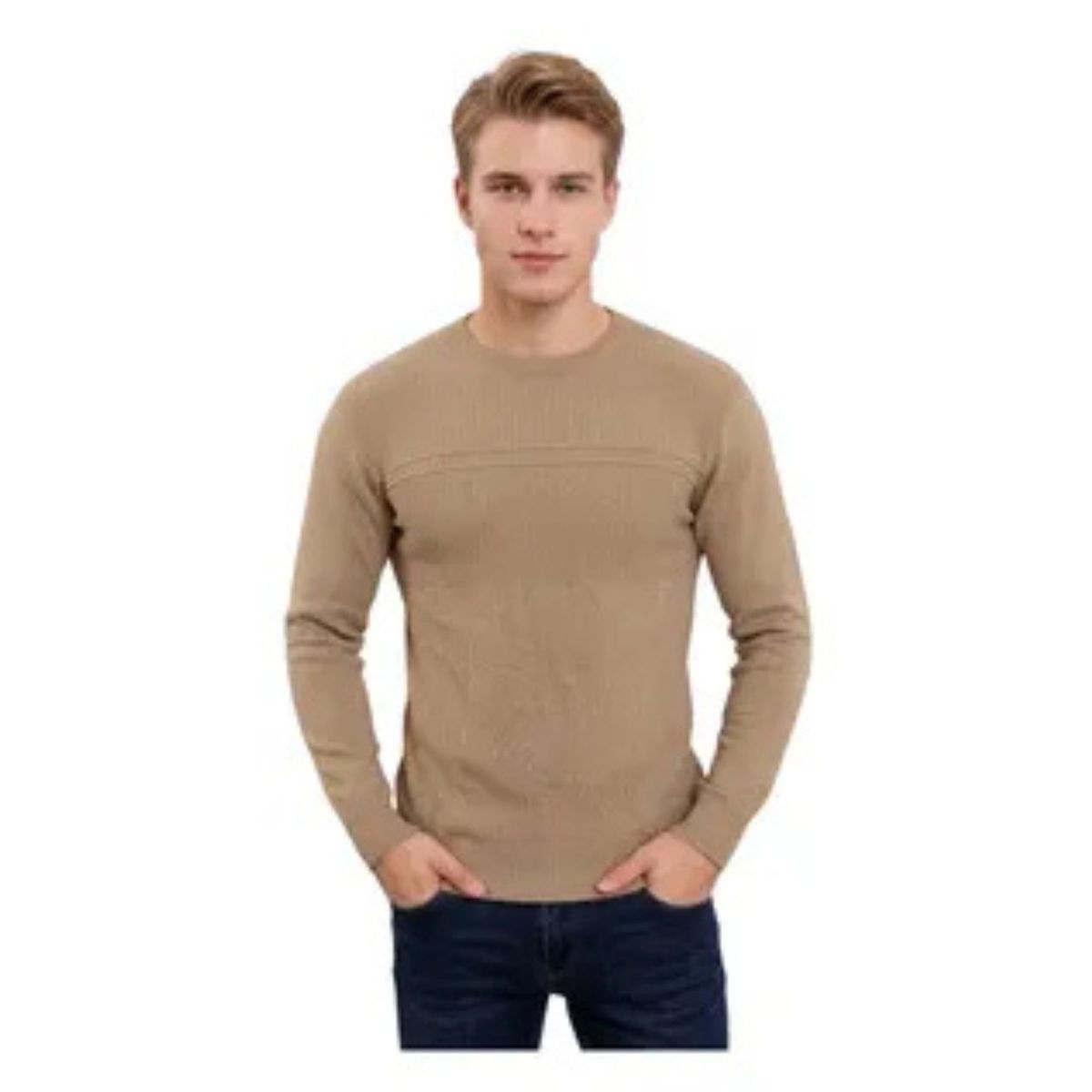 LOOK SHOP - Sweater Hombre Cuello Redondo. Pullover Hilo 7255