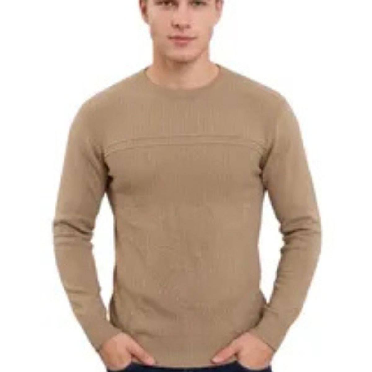 LOOK SHOP - Sweater Hombre Cuello Redondo. Pullover Hilo 7255