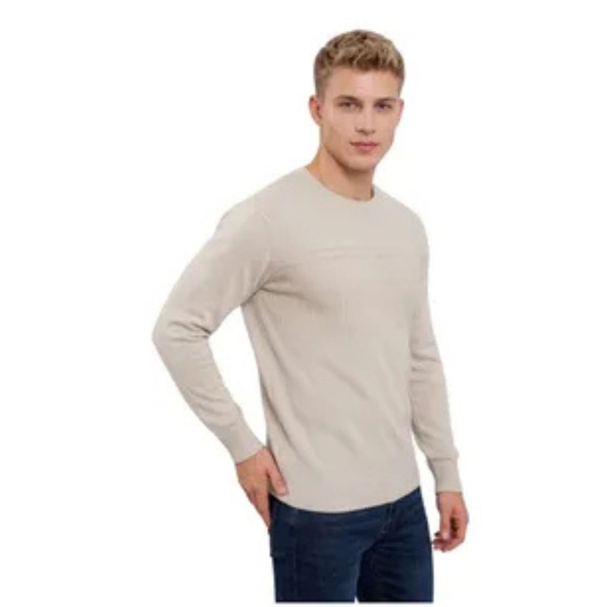 LOOK SHOP - Sweater Hombre Cuello Redondo. Pullover Hilo 7255