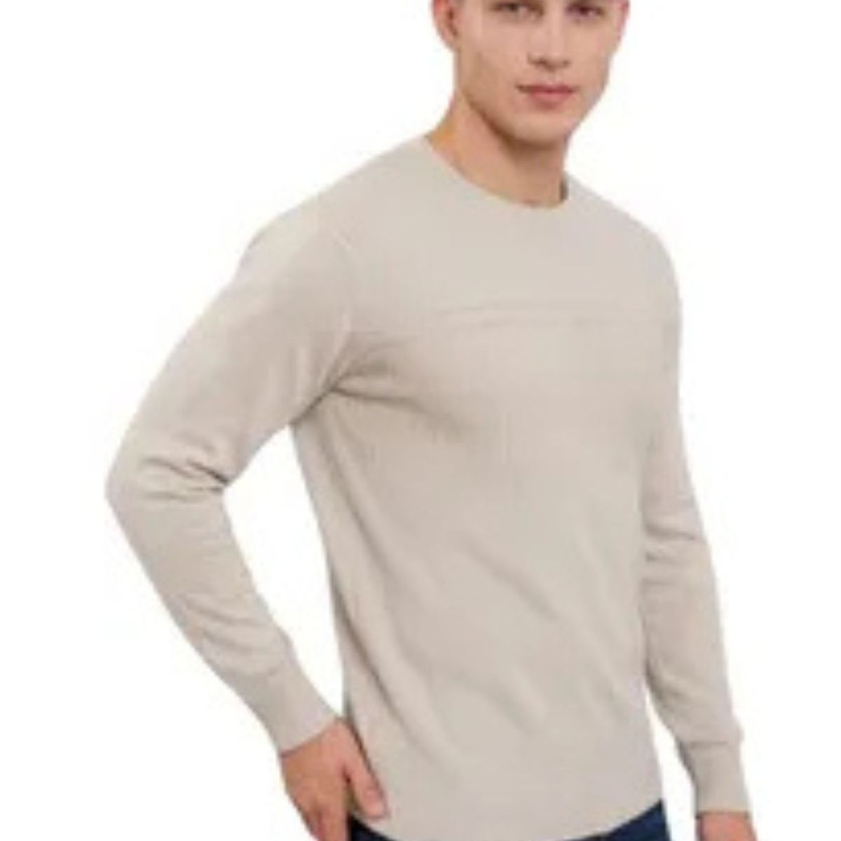 LOOK SHOP - Sweater Hombre Cuello Redondo. Pullover Hilo 7255