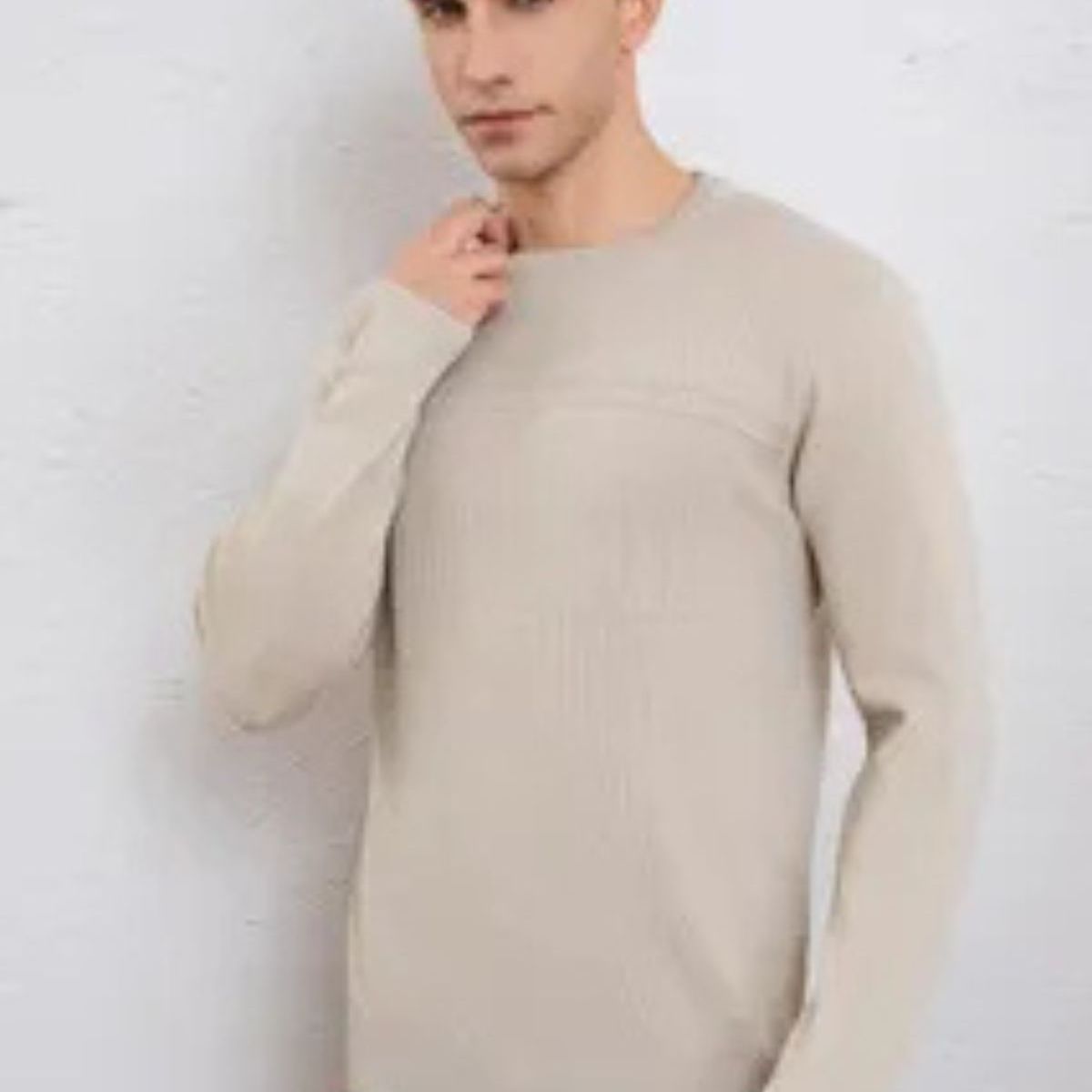 LOOK SHOP - Sweater Hombre Cuello Redondo. Pullover Hilo 7255