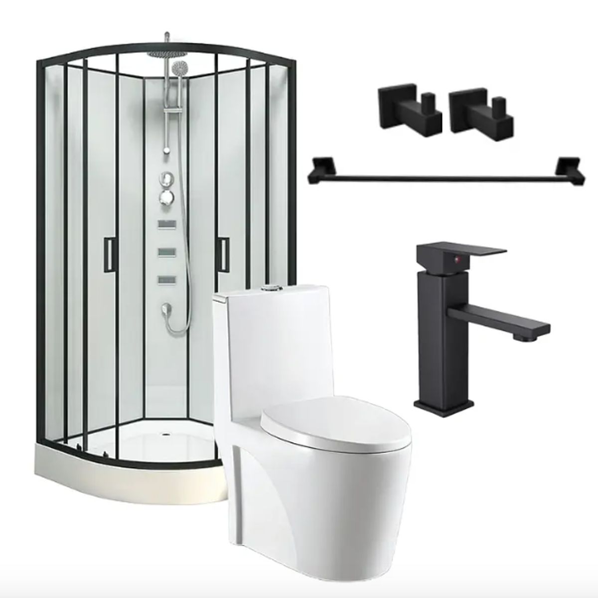 DOER - Combo Oasis SPA Cabina+WC+Grifería+Accesorios