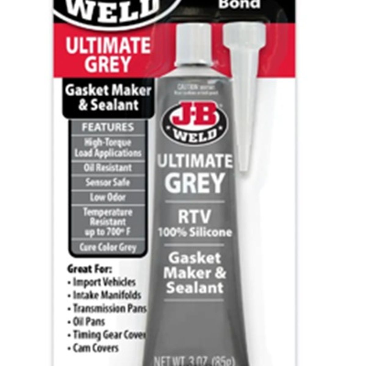 GENERICO - Sellador y Formador de Juntas de Silicona Ultimate Grey - 3 Oz. J-B Weld 32327