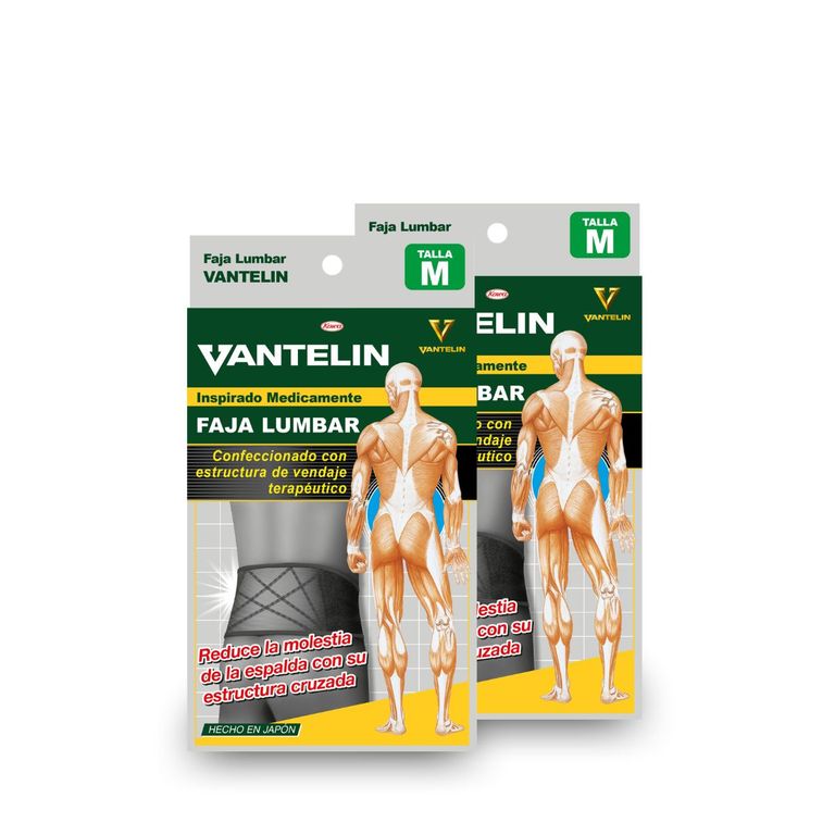 Pack Doble Faja Lumbar Estabilizadora M Negra
