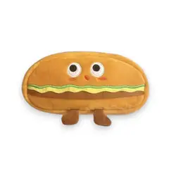 GENERICO - Estuche Felpa Sandwich Pancito Kawaii Tierno 22 cm