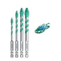 GENERAL - Brocas Dentadas Carburo 6-12cm Multiuso Vidrio Madera Concreto