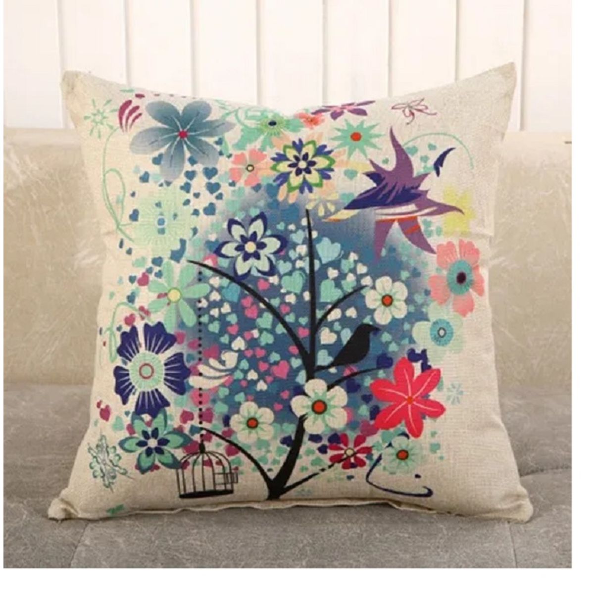 GENERICO - Cojín decorativo diseño Flor   (45*45 cm)