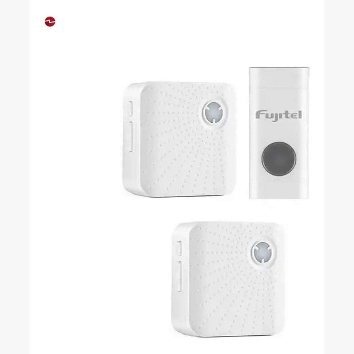 FUJITEL - Timbre Inalámbrico Fujitel Doble Receptor 52 Melodías Blanco 180m