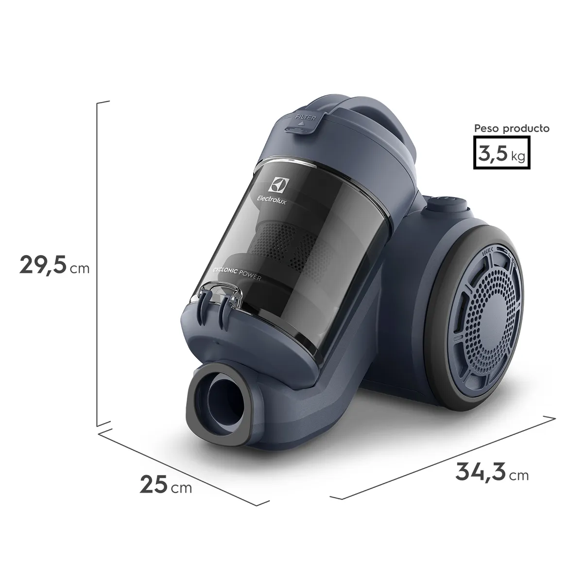 ELECTROLUX - Aspiradora Sin Bolsa Ciclónica 1300W Filtro HEPA ABS05