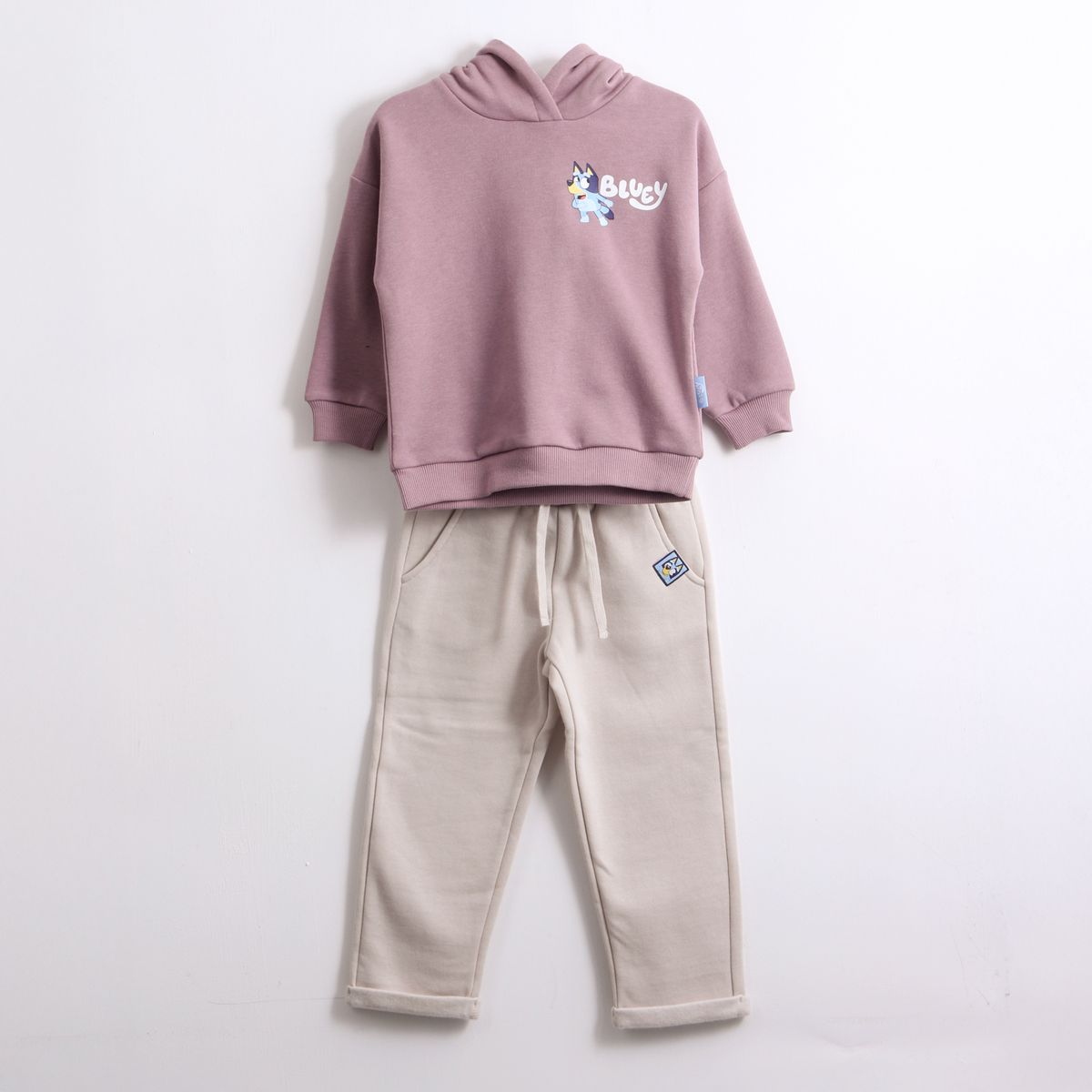 BLUEY - Conjunto Buzo Niña Hoodie Back Print Morado Bluey