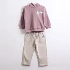 BLUEY - Conjunto Buzo Niña Hoodie Back Print Morado