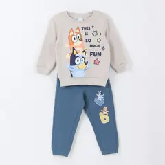 BLUEY - Conjunto Buzo Niño Fun Beige Bingo &