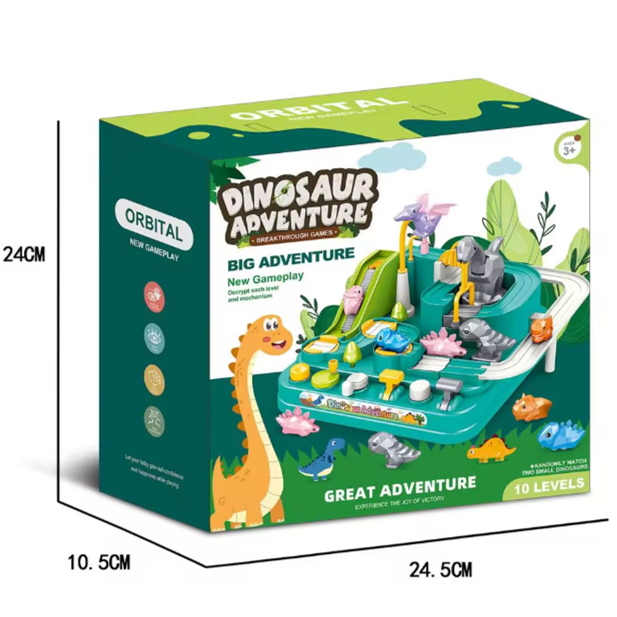 OEM - Pista de Autos Juguete Dinosaurios Aventura Jurásica Interactiva Rolin
