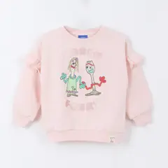 DISNEY - Polerón Cerrado Niña Vuelos Forky Toy Story Rosado