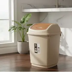 GENERICO - Basurero Papelero 10l Tapa Vaivén Cocina Baño Oficina