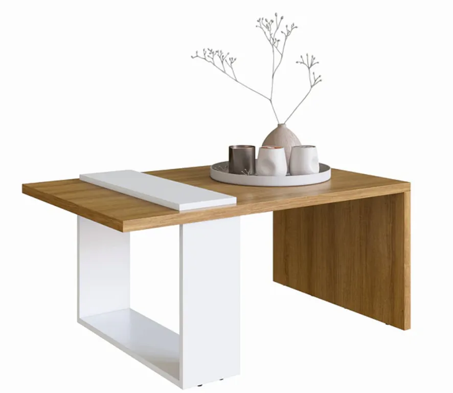 Mesa de Centro Nordica Boho Miel Blanco
