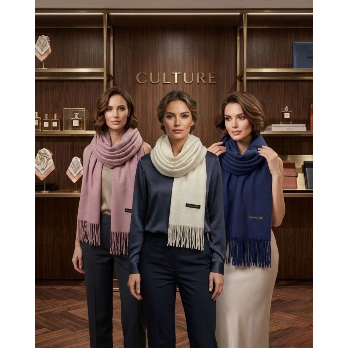 GENERICO - Set de 3 Bufandas Premium Suavidad y Elegancia