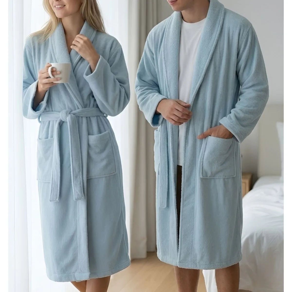 LOOK SHOP - Bata Micropolar Hombre Y Mujer. Excelente Calidad. Colores. 0101