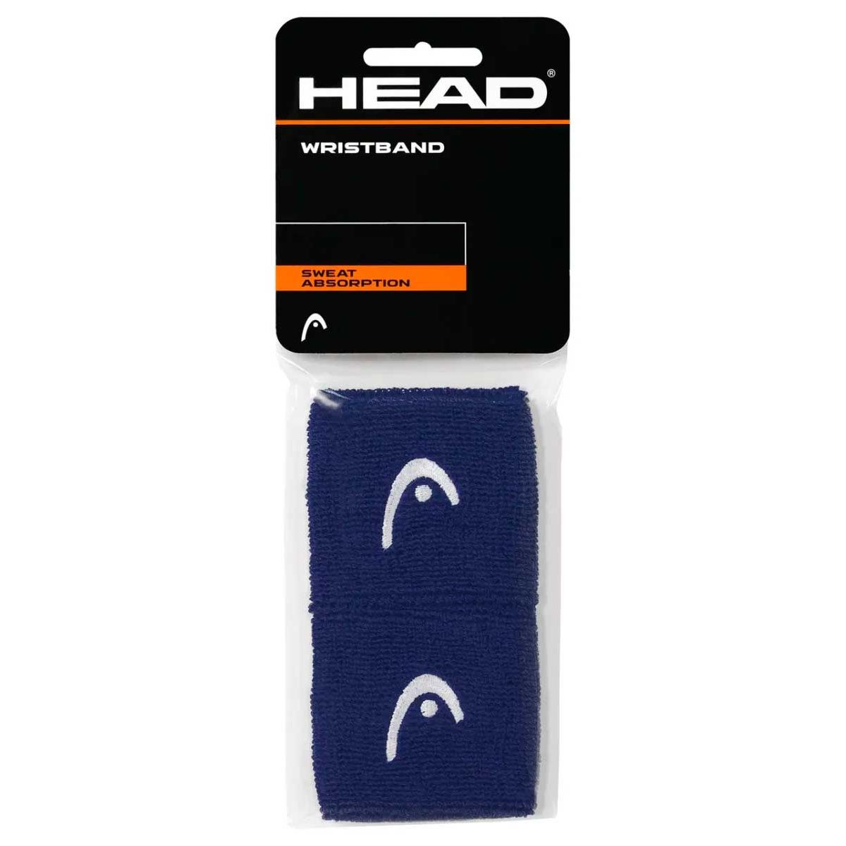 HEAD - Muñequera Tenis Head Wristband 2.5" Azul Marino