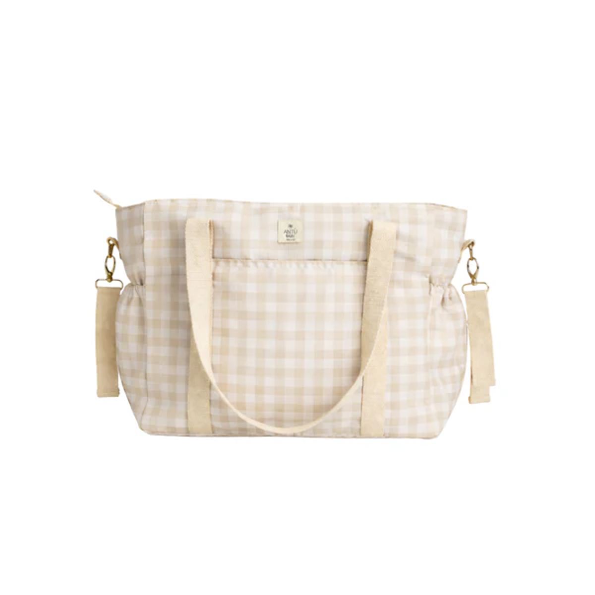 ANTU BABY - Bolso de Maternidad - Vichy Beige - Antü Baby