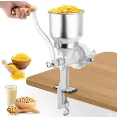 IRM - Molino Manual Metalico Choclo Maiz Granos Tolva Alta Resistencia Molienda Tradicional Pro FIGOIMPORT