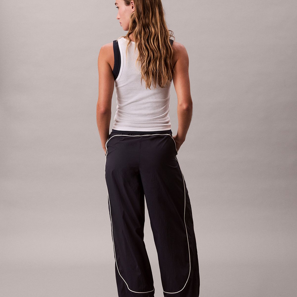 CALVIN KLEIN - Jogger Técnico con Textura Arrugada Azul Calvin Klein