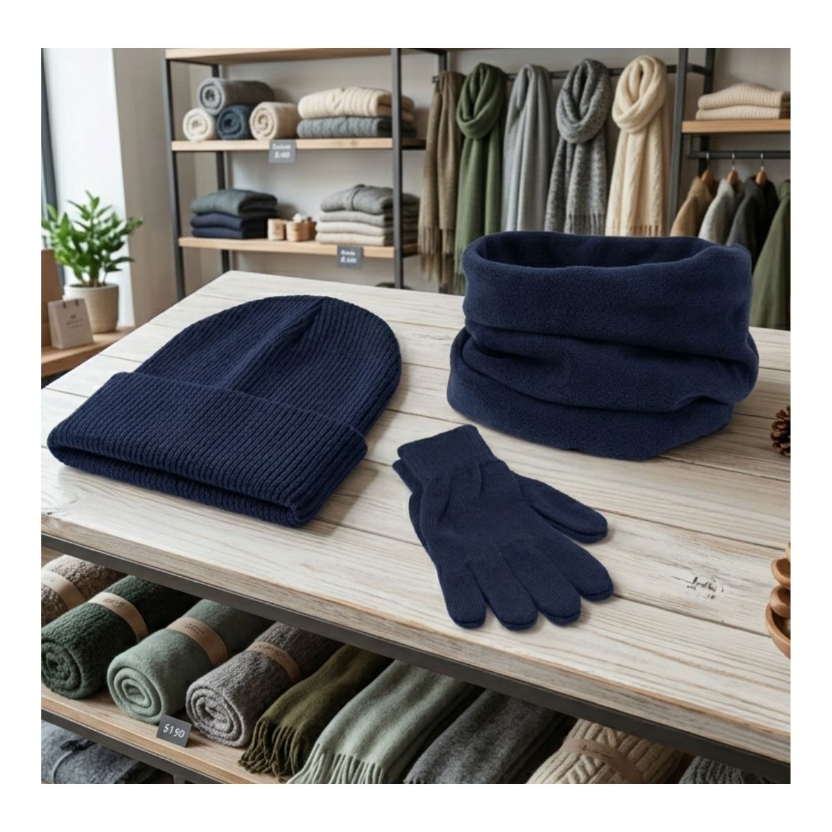 EKOL TACTICA MILITAR - Set Invierno Térmico 3 En 1: Gorro Polar + Cuello + Guantes Lana
