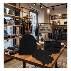 EKOL TACTICA MILITAR - Set Invierno Térmico 3 En 1: Gorro Polar + Cuello + Guantes Lana