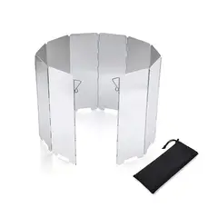 GENERICO - 10 Placas Contra Viento Plegables Parabrisas Cocina Camping