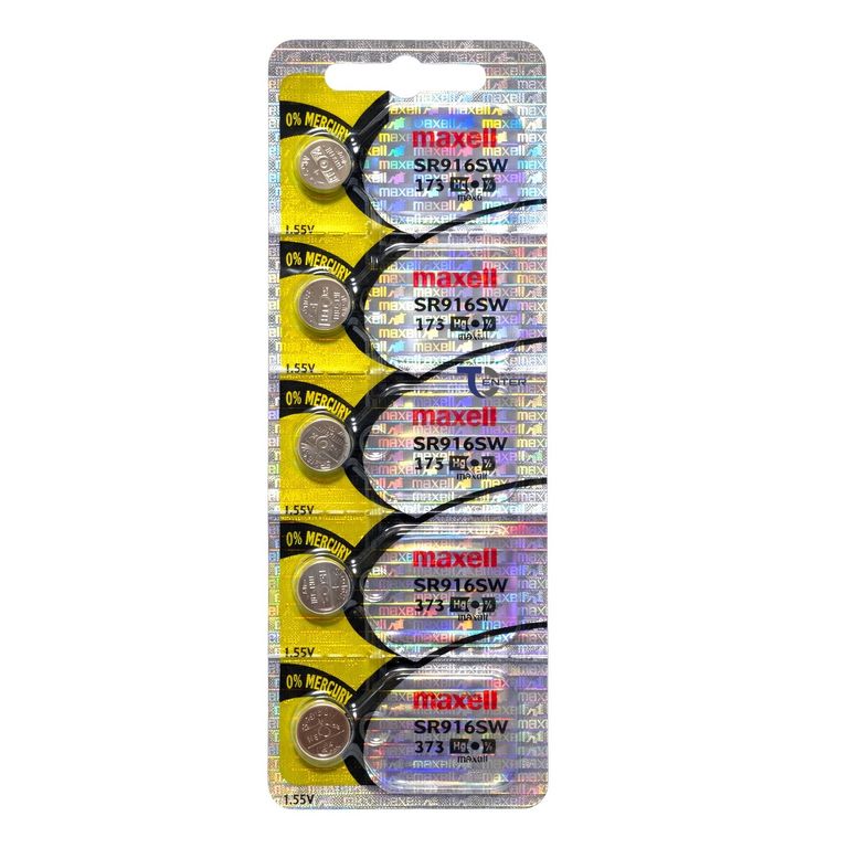Pack 5 Pilas SR916SW (373) 1.55v Tipo Boton Holograma