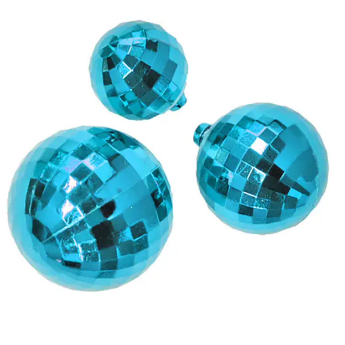 GENERICO - Esferas Disco Decorativas Azul12 Piezas Brillo Torta